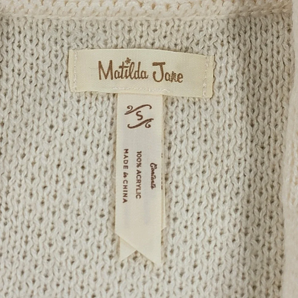 Matilda Jane Open Front Cardigan Sweater Tassel Boho Southwestern Women's S